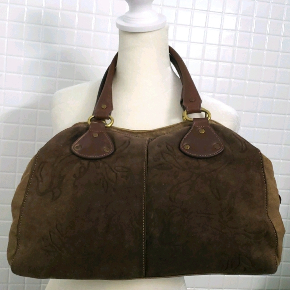 SALE ❤ Suede/Cloth Handbag - Picture 3 of 11
